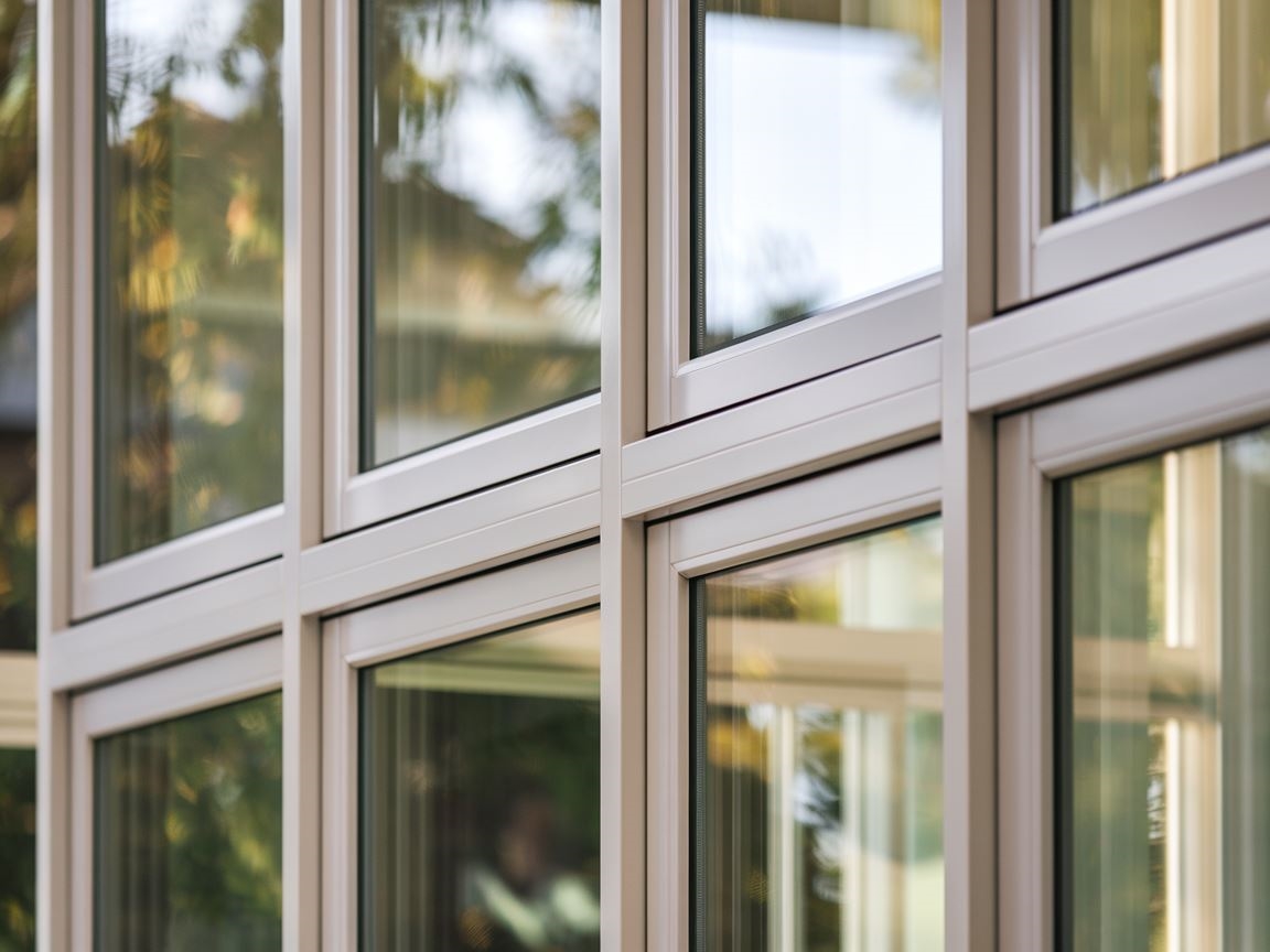 Dwuszybowe i trzyszybowe okna PCV w budynku mieszkalnym